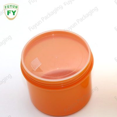 OEM Custom Orange PP Plastic Cream Jar 220g empty Cosmetic Jar Lip Scrub Container For Sale