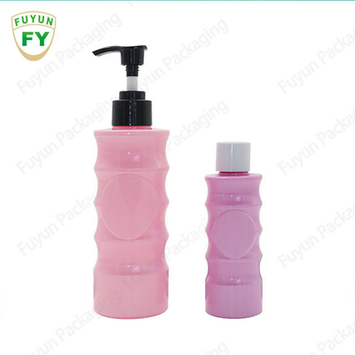 BORUI 200 400m bone shaped pink color shampoo bottle with shampoo lotion pump or screw cap