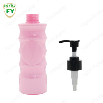 BORUI 200 400m bone shaped pink color shampoo bottle with shampoo lotion pump or screw cap