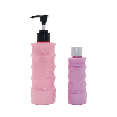 BORUI 200 400m bone shaped pink color shampoo bottle with shampoo lotion pump or screw cap