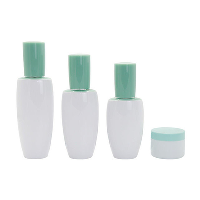 Fuyun PET 80ml 100ml 120ml 50g plastic Green color skincare cosmetic spray pump bottle with green cap