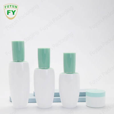 Fuyun PET 80ml 100ml 120ml 50g plastic Green color skincare cosmetic spray pump bottle with green cap