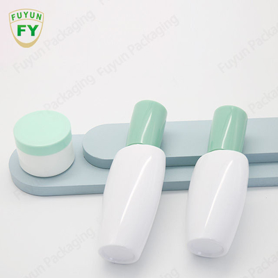 Fuyun PET 80ml 100ml 120ml 50g plastic Green color skincare cosmetic spray pump bottle with green cap