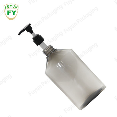 Fuyun elegant 350 500ml slant shoulder green clear shampoo lotion pump bottle