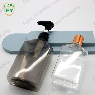 Fuyun elegant 350 500ml slant shoulder green clear shampoo lotion pump bottle