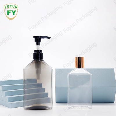 Fuyun elegant 350 500ml slant shoulder green clear shampoo lotion pump bottle