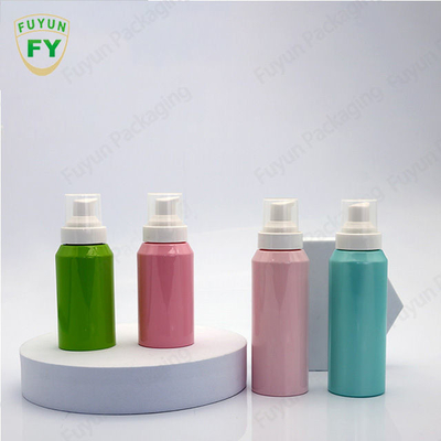 Fuyun 100 120 150ml Green Pink Color Slant Shoulder Lotion Pump Bottle