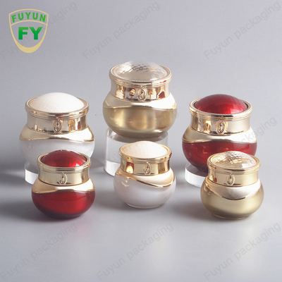 Fuyun elegant clear shiny plastic acrylic 5g 10g 15g 20g 50g skincare cosmetic packaging eye face cream jar