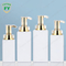 Fuyun 300ml 400ml 500ml 600ml 800ml white color clear square lotion shampoo bottle with gold pump