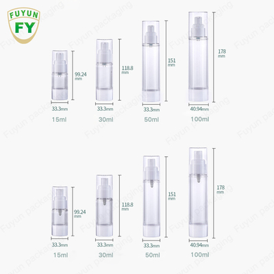 1oz 60ml 80ml 100ml PP Mini Airless Cosmetic Bottle Plastic Lotion Container