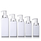 Clear White Square Shampoo Pump Dispenser Bottle 300ml 400ml 600ml 800ml