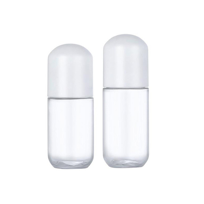 18ml 20ml Plastic Pump Bottles Capsule Shape Clear PET Toner Bottle