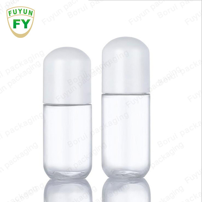 18ml 20ml Plastic Pump Bottles Capsule Shape Clear PET Toner Bottle