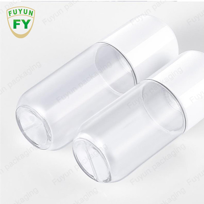 18ml 20ml Plastic Pump Bottles Capsule Shape Clear PET Toner Bottle