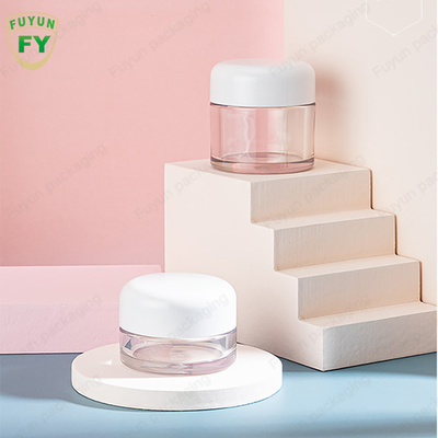 Plastic Shiny Hand Eye Facial Skincare Cream Jar With White Cap 30ml 50ml