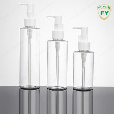 160ml 200ml Clear PET Plastic Pump Bottles For Body Oil