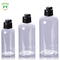 156mm Height Shiny Squeeze Toner Plastic Bottle With Black Cap