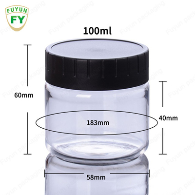 60ml 100ml Skincare Plastic Packaging Jars With White Cap