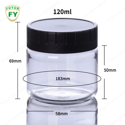 60ml 100ml Skincare Plastic Packaging Jars With White Cap