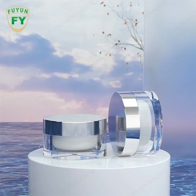 Fuyun 15ml 30ml 50ml plastic acrylic cosmetic jar with silver cap