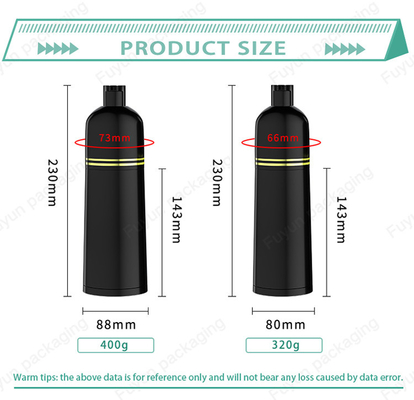 Fuyun 250ml 300ml 400ml 500ml hair dye double shampoo pump bottle